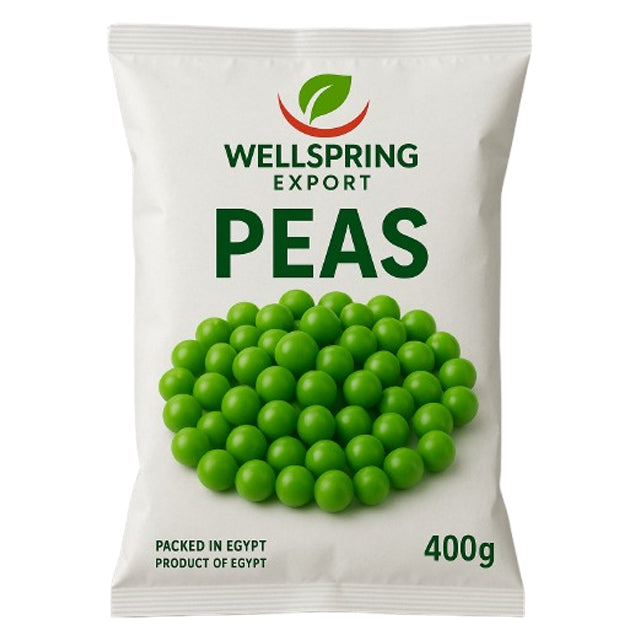 EGYPTIAN Frozen Green Peas EXPORT 400 gram retail packaging