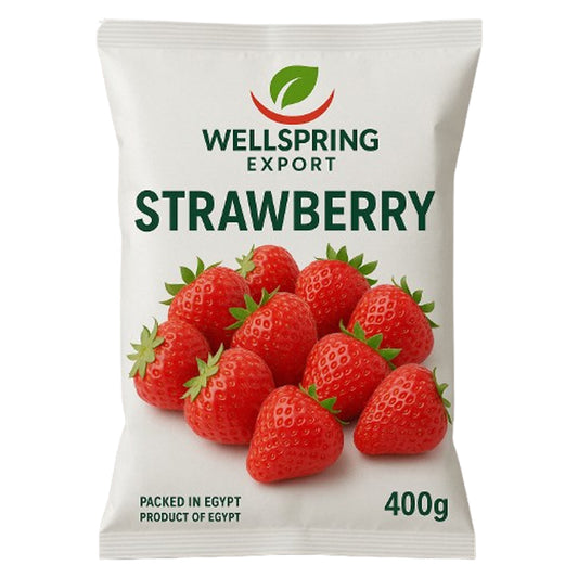 Egyptian Frozen Strawberry Export (400-gram retail packing):